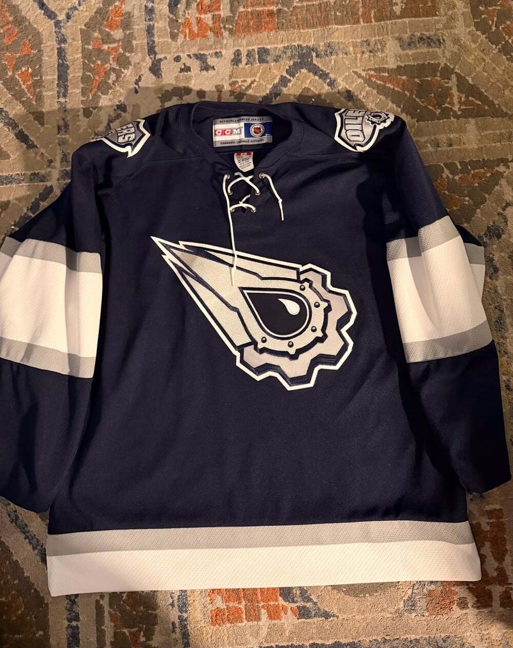 CCM Vintage Edmonton Oilers Oil Drop Alternate Hockey Jersey Size L